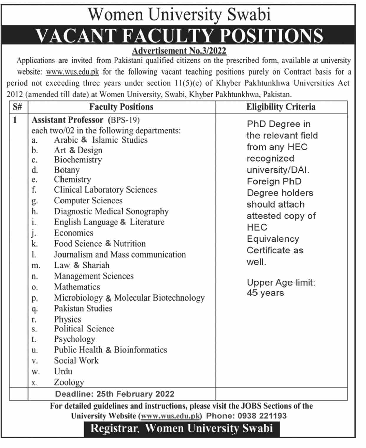 Faculty Positions Jobs 2022
