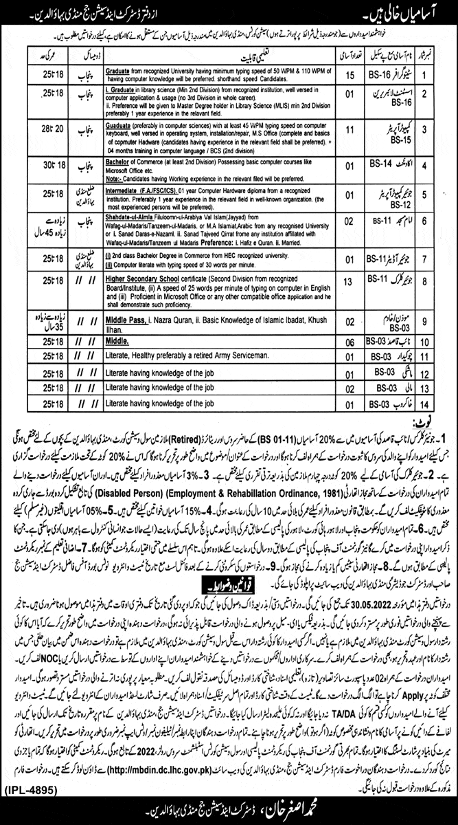 Stenographer and Mali Jobs 2022