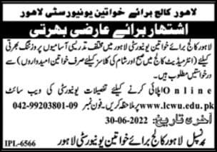 Female Lecturer Jobs 2022