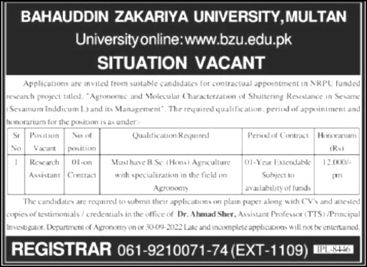 Research Assistant Jobs 2022