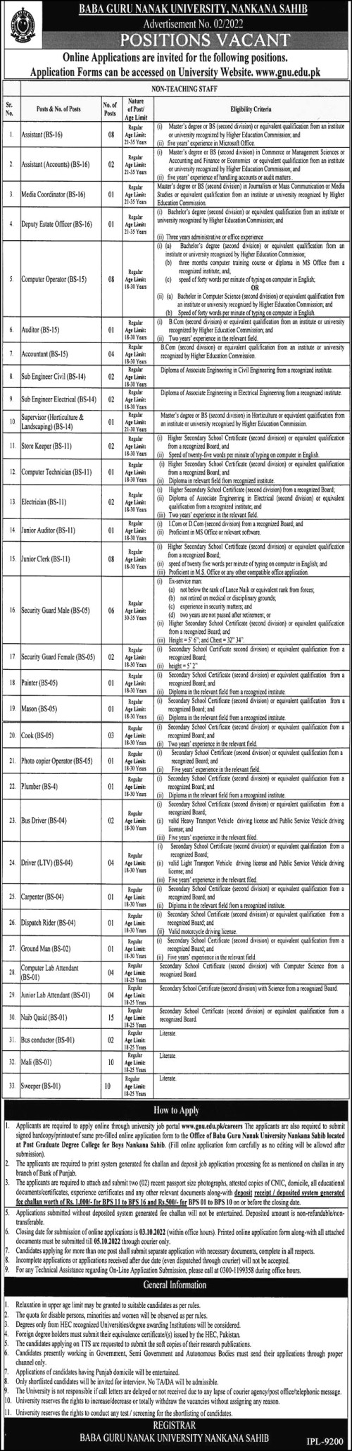 Engineer and Class IV Jobs 2022