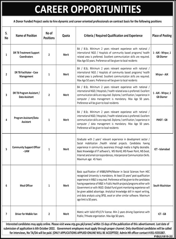 Meal Officers Jobs 2022