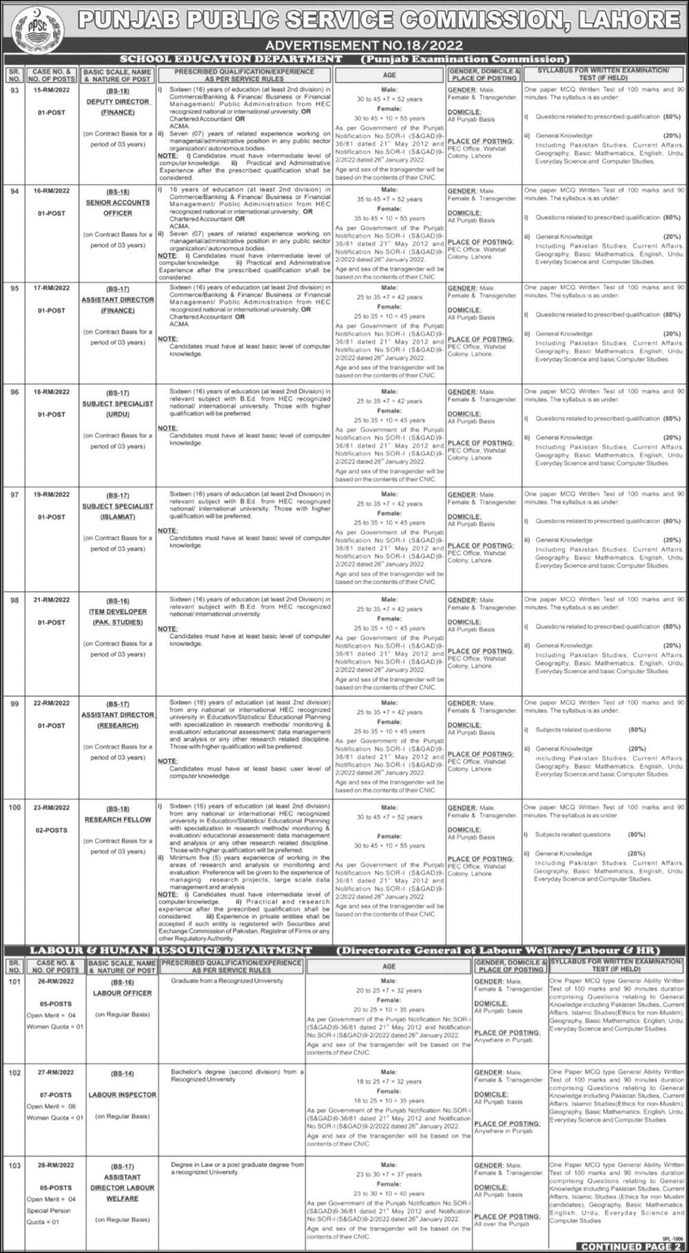 Teachers and Officers Jobs 2022 