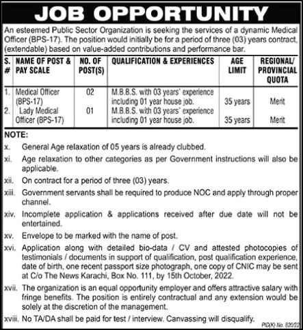 Lady Medical Officer Jobs 2022