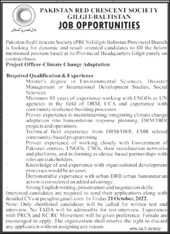 Project Director Jobs 2022 In Pakistan Red Crescent Society PRCS   Project Director Jobs 2022 In Pakistan Red Crescent Society PRCS 